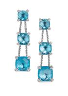 David Yurman Chatelaine? Blue Topaz & Diamonds Linear Chain Earrings