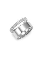 Repossi Two Row Diamond & 18k White Gold Berbere Ring