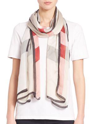 Burberry Mega Check Ultra-washed Satin Scarf