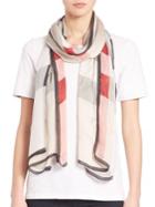 Burberry Mega Check Ultra-washed Satin Scarf