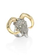 Alexis Bittar Elements Crystal-encrusted Horned Ram Ring