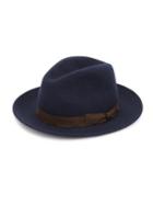 Saks Fifth Avenue Collection Wide Brim Wool Fedora Hat