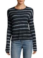 Helmut Lang Loose-fit Striped Cashmere Top