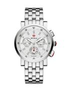Michele Watches Sport Sail 18 Diamond & Stainless Steel Chronograph Bracelet Watch