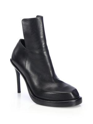 Ann Demeulemeester Leather Low-back Ankle Boots