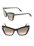 Tom Ford Eyewear Valesca 55mm Mirrored Cat Eye Sunglasses