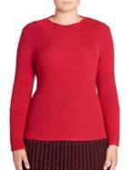 Stizzoli, Plus Size Rib-knit Crewneck Sweater