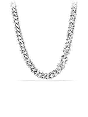 David Yurman Cable Buckle Chain Necklace With Diamonds