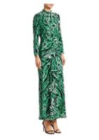 Rixo Lucy Tiger Print Silk Maxi Dress