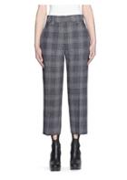 Acne Studios Cropped Wool Plaid Trousers