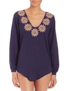 Ondademar Embroidered Dancing Blue Blouse
