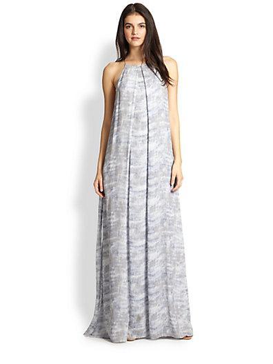 10 Crosby Derek Lam Silk Printed Chiffon Maxi Dress