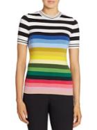 No. 21 Rainbow Striped Knit Sweater
