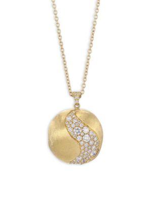 Marco Bicego 18k Gold & Diamond Long Pendant Necklace