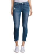 Mcguire Newton Cropped Raw-edge Skinny Jeans