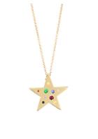 Ef Collection Rainbow Star Gemstone Pendant Necklace