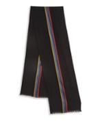 Paul Smith Central Striped Wool & Silk Scarf