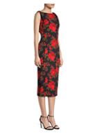 Michael Kors Collection Floral Stretch Cady Sheath Dress