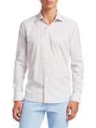 Saks Fifth Avenue Collection Soft Plaid Cotton Button-down Shirt