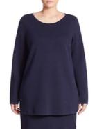 Eileen Fisher, Plus Size Silk & Organic Cotton Interlock Top