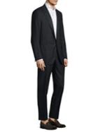 Isaia Vertical Striped Wool Suit
