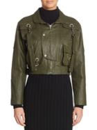 Moschino Cotton Cropped Military Jacket