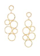 Nest Hammered Gold Plated Drop Earrings