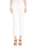 J Brand Selena Sateen Mid-rise Cropped Bootcut Jeans