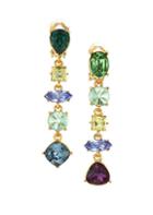 Kenneth Jay Lane Multicolor Glass Stones Drop Earrings