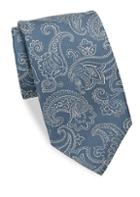 Charvet Large Paisley Silk & Linen Tie