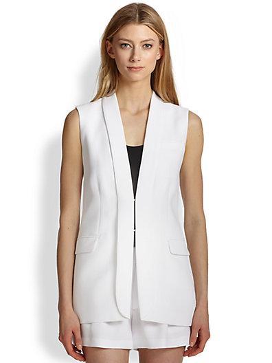 Alice + Olivia Long Tuxedo Vest