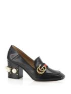Gucci Peyton Pearl-heel Leather Loafers