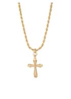 Emanuele Bicocchi 24k Yellow Goldplated & Sterling Silver Cross Pendant Necklace
