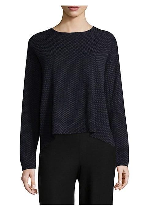 Eileen Fisher Textured Geometric Sweater