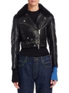 Calvin Klein 205w39nyc Cropped Leather Jacket