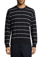 Ami Striped Crewneck Sweatshirt