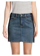 Current/elliott Mini Contrast Denim Skirt