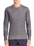 Cadet Two-tone Cashmere Blend Sweater
