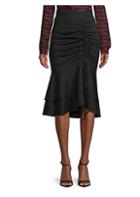 Milly Wool Drawstring Midi Skirt