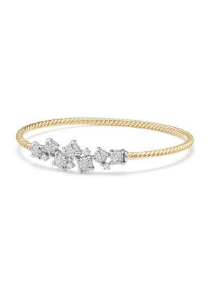 David Yurman Chatelaine Diamond 18k Gold Bracelet