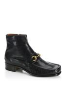 Gucci Horsebit Leather Ankle Boots