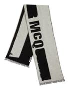Mcq Alexander Mcqueen Logo Printed Wool-blend Scarf