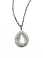 Ippolita Stella Mother-of-pearl, Clear Quartz, Diamond & Sterling Silver Teardrop Doublet Pendant Necklac