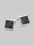 Tateossian Swarovski Interlock Cuff Links