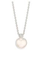 Mikimoto Long Pave Diamond & South Pearl Pendant Necklace