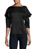 Rebecca Taylor Silk Ruffle Top