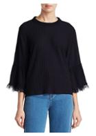 See By Chloe Gauzy Lace Bell-sleeve Blouse