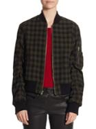 A.l.c. Andrew Check Wool Bomber Jacket