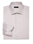 Saks Fifth Avenue Collection Check Cotton Dress Shirt