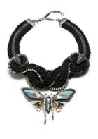 Alexis Bittar Brutalist Butterfly Large Corded Bib Necklace